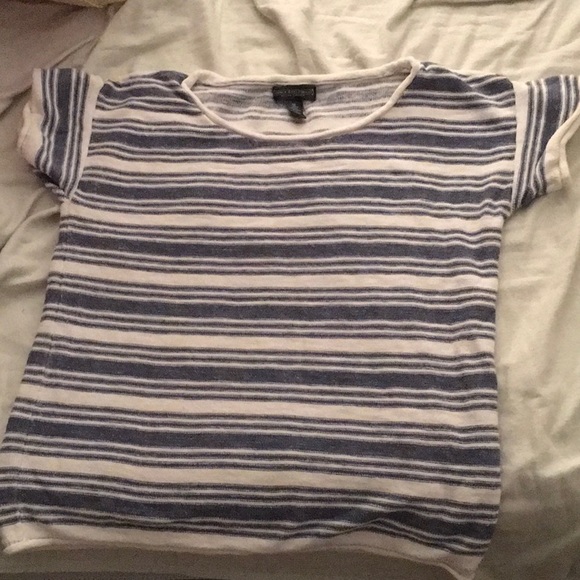 Striped Blue and White T- Shirt - Picture 1 of 4